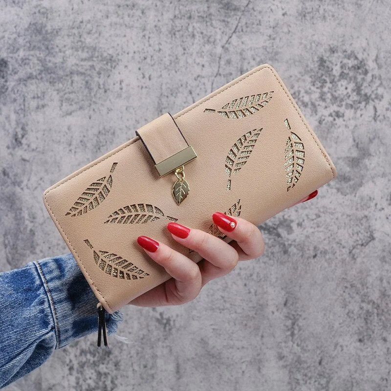 Hollow Out Leaf Wallet